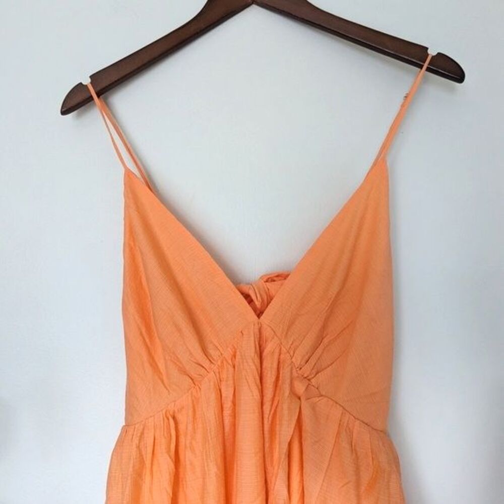 Mable Stella Orange Maxi A-Line Tie Back Dress - Picture 6 of 15